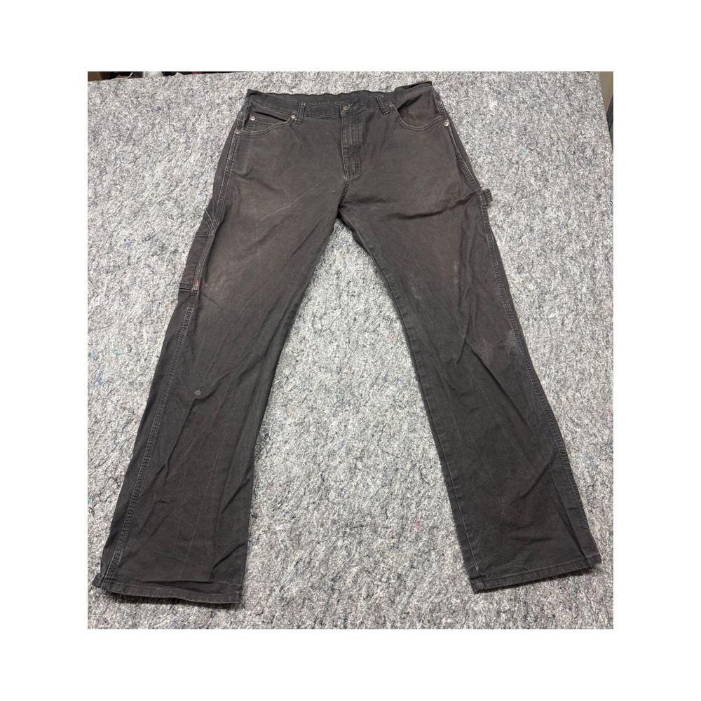 Dickies Mens Carpenter Pants Faded Black Utility Workwear Straight Leg 36x30